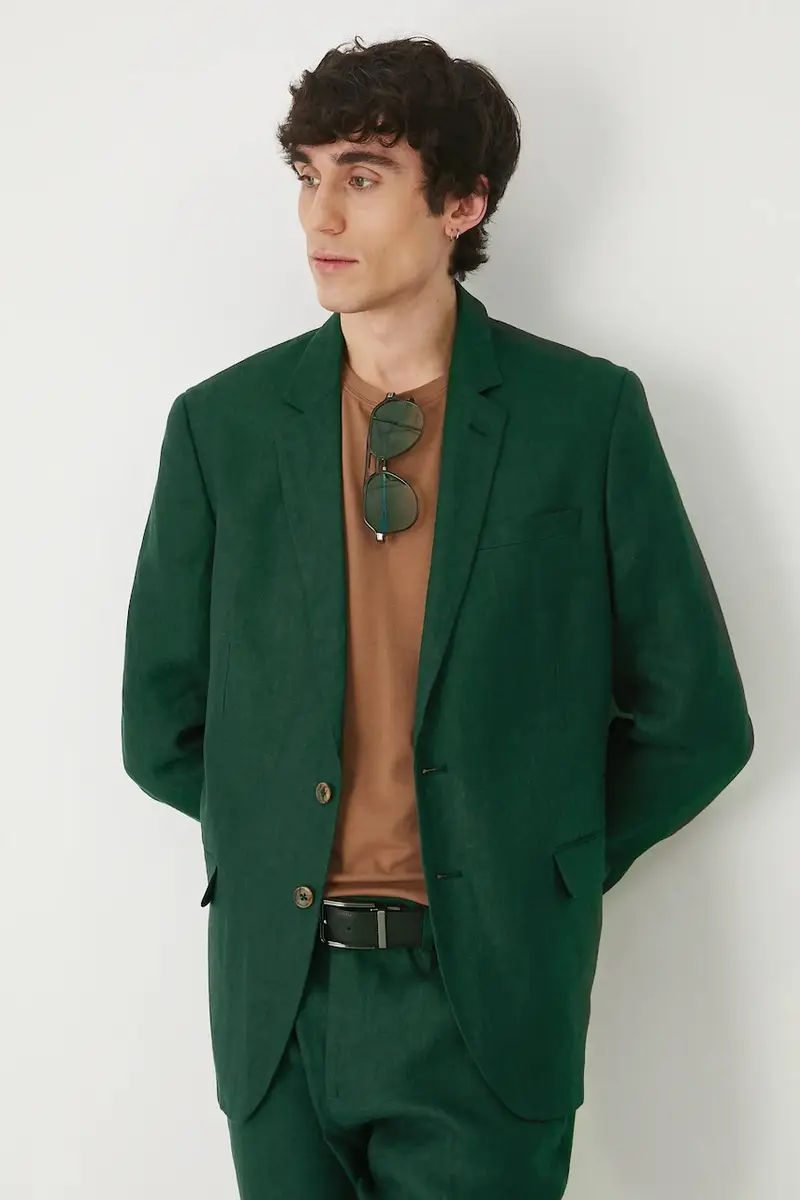 giacca in lino colore verde