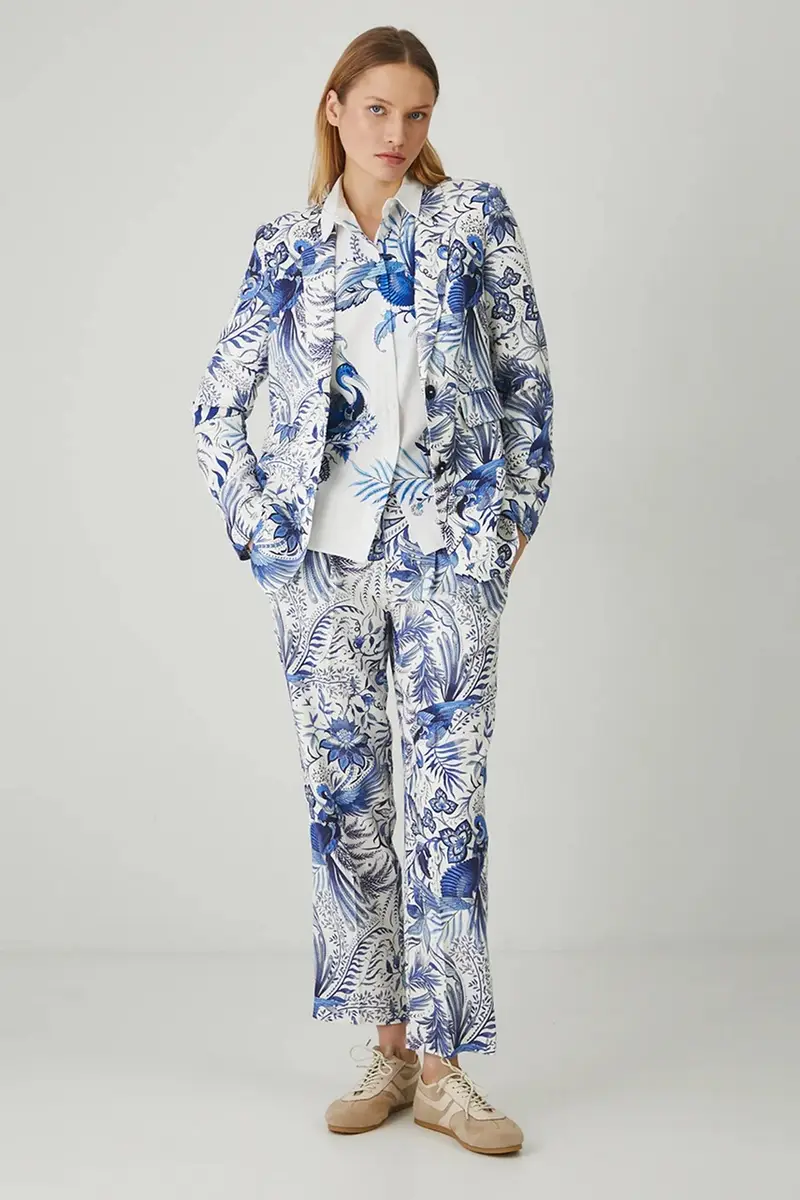 giacca in lino misto colore bianco miniatura 2