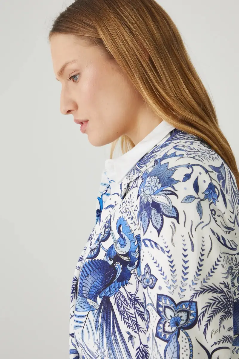 giacca in lino misto colore bianco miniatura 4