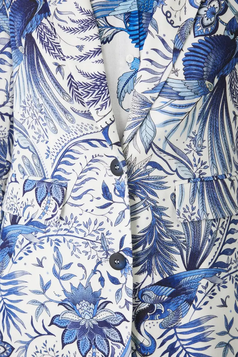 giacca in lino misto colore bianco miniatura 5