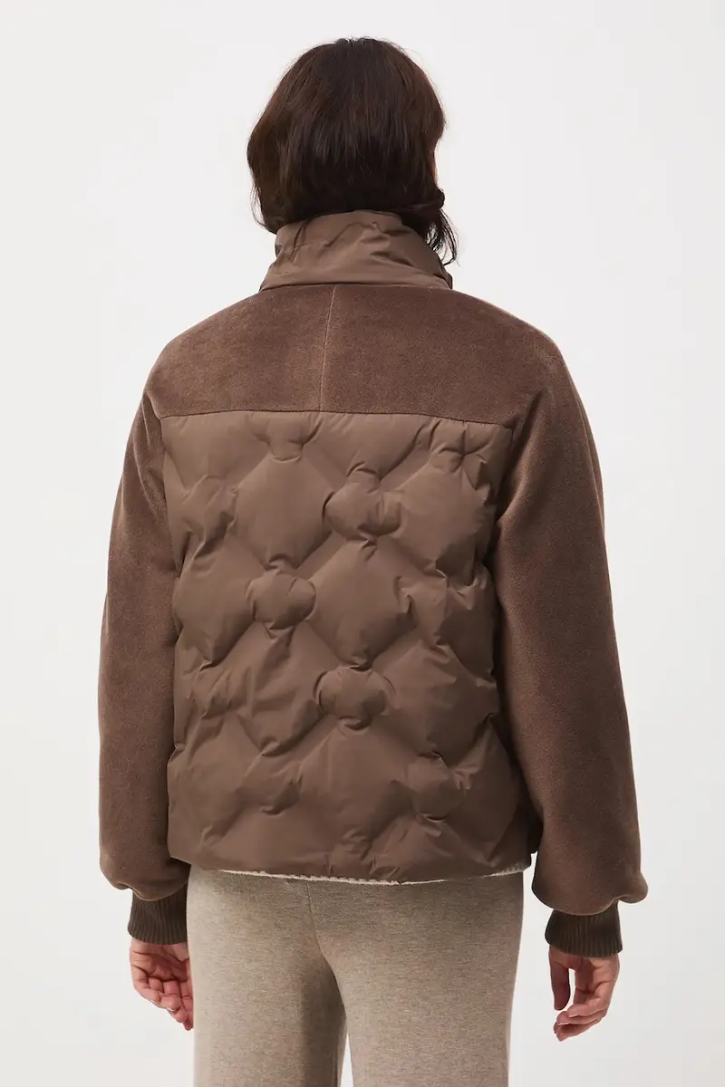 Medicine Giacca marrone per donna in tessuto tecnico miniatura 3