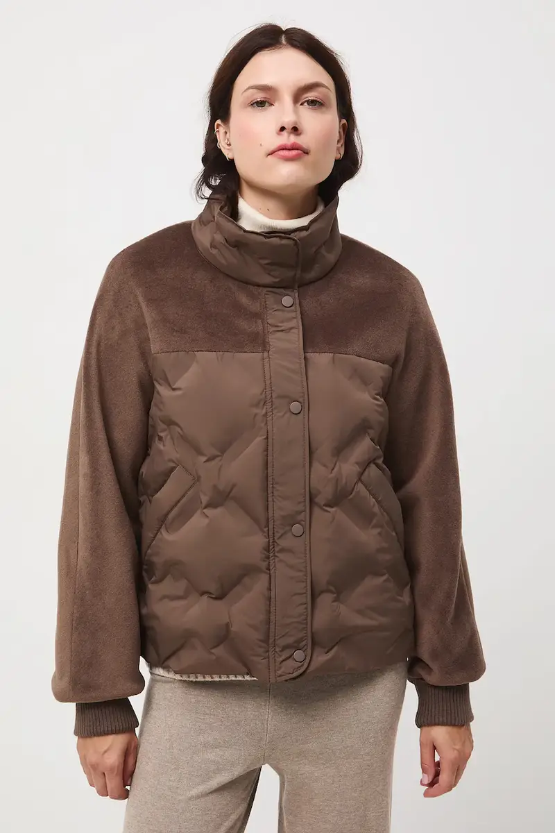 Medicine Giacca marrone per donna in tessuto tecnico miniatura 4