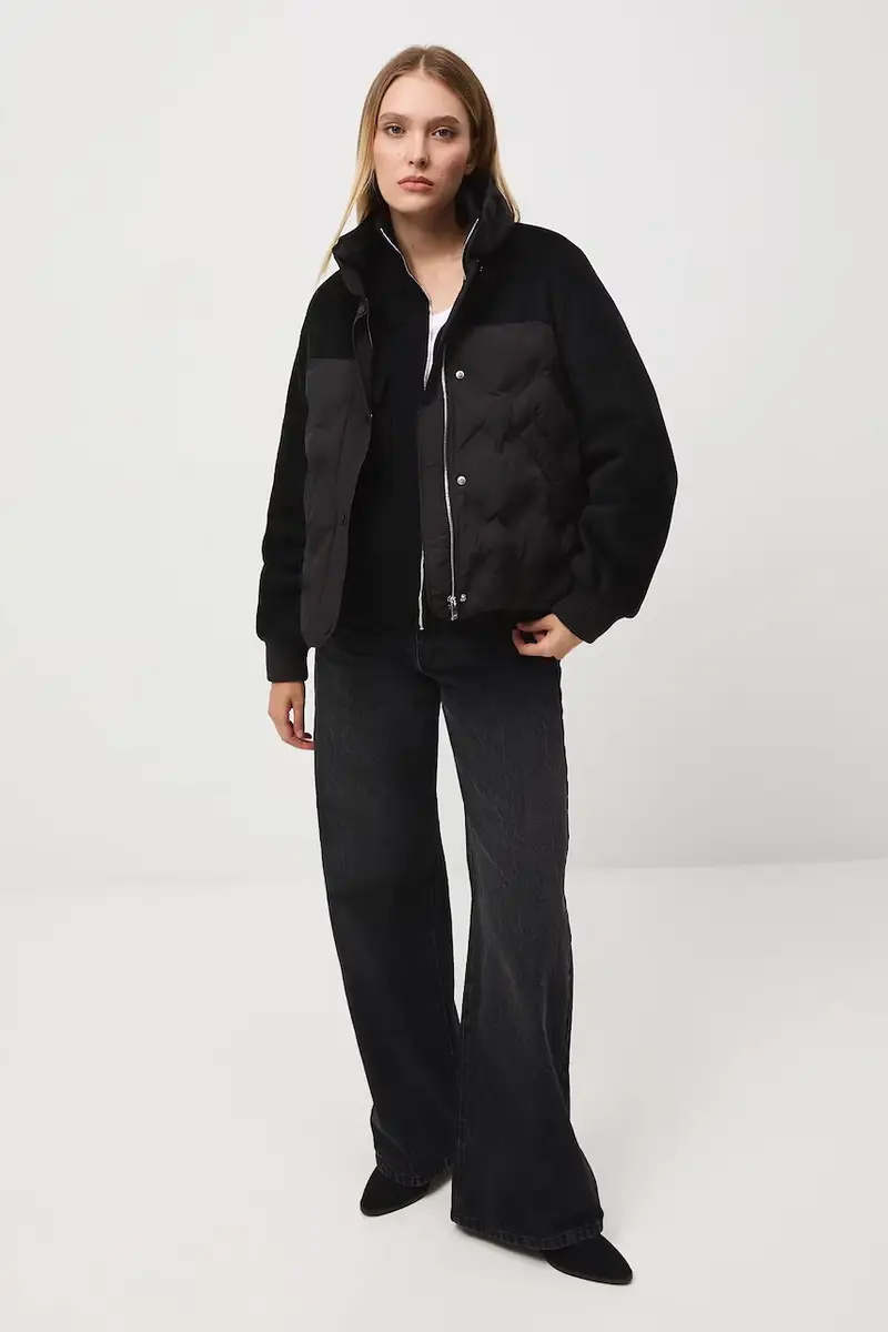 Medicine Giacca nera donna in tessuto tecnico miniatura 2