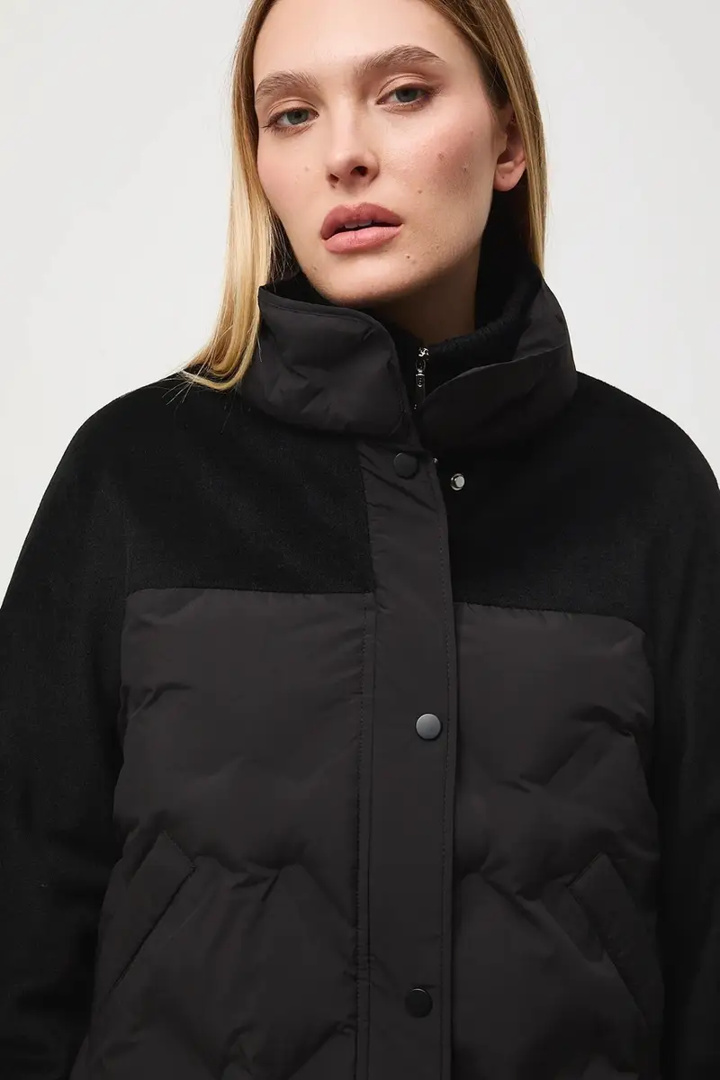 Medicine Giacca nera donna in tessuto tecnico miniatura 4