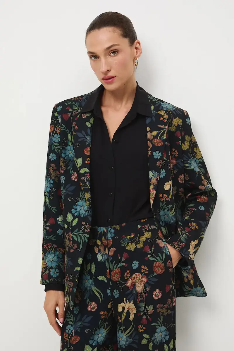 Medicine Maglia floreale nera e multicolore donna miniatura 2