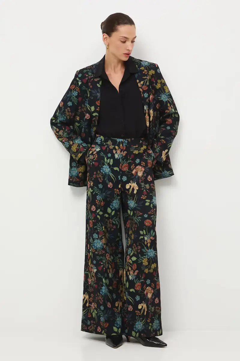 Medicine Maglia floreale nera e multicolore donna miniatura 3