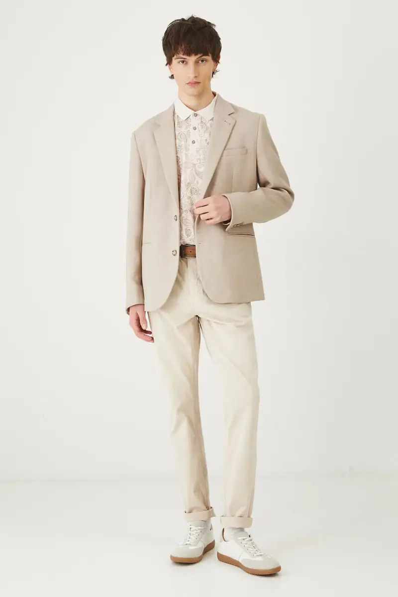 giacca uomo colore beige miniatura 2