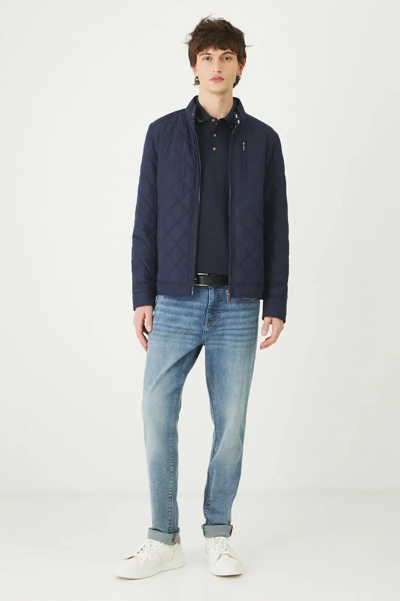 giacca uomo colore blu navy miniatura 2