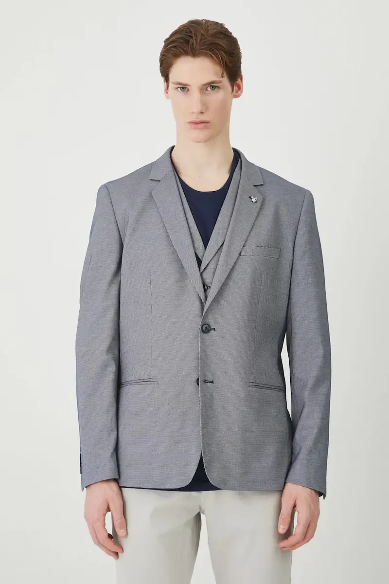 giacca uomo colore blu navy miniatura 4