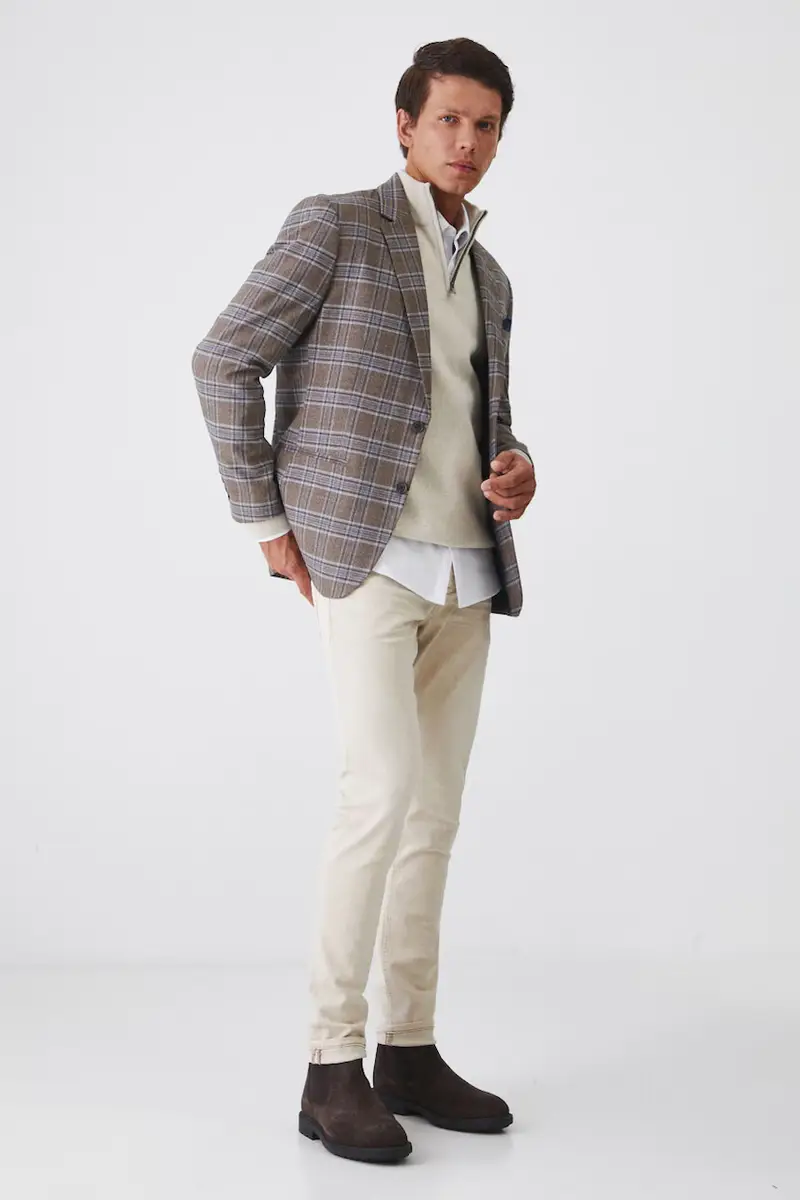 giacca uomo colore marrone miniatura 3