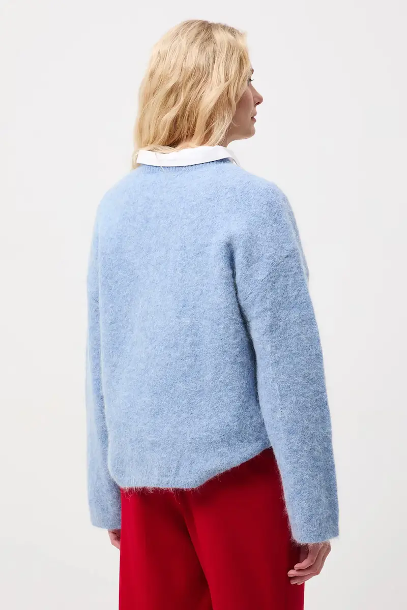 maglione con lana di alpaca Blu miniatura 3