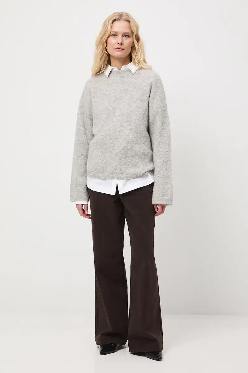 maglione con lana di alpaca Grigio miniatura 2