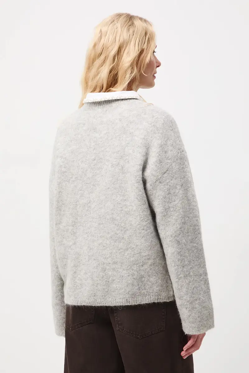 maglione con lana di alpaca Grigio miniatura 3