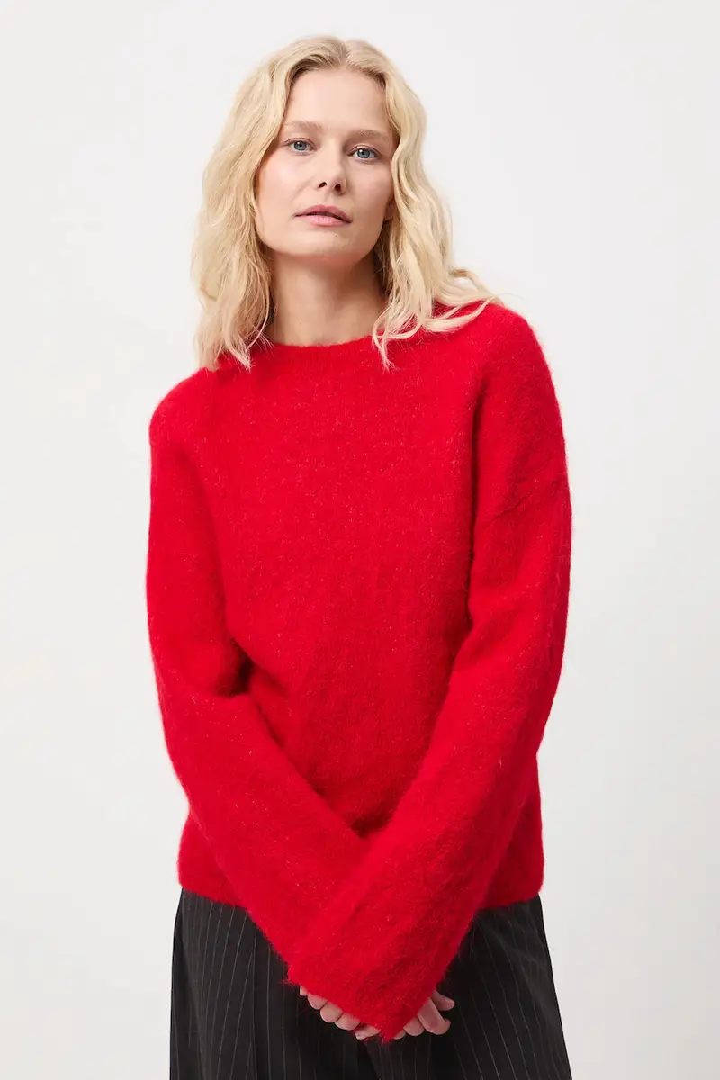 maglione con lana di alpaca Rosso miniatura 2