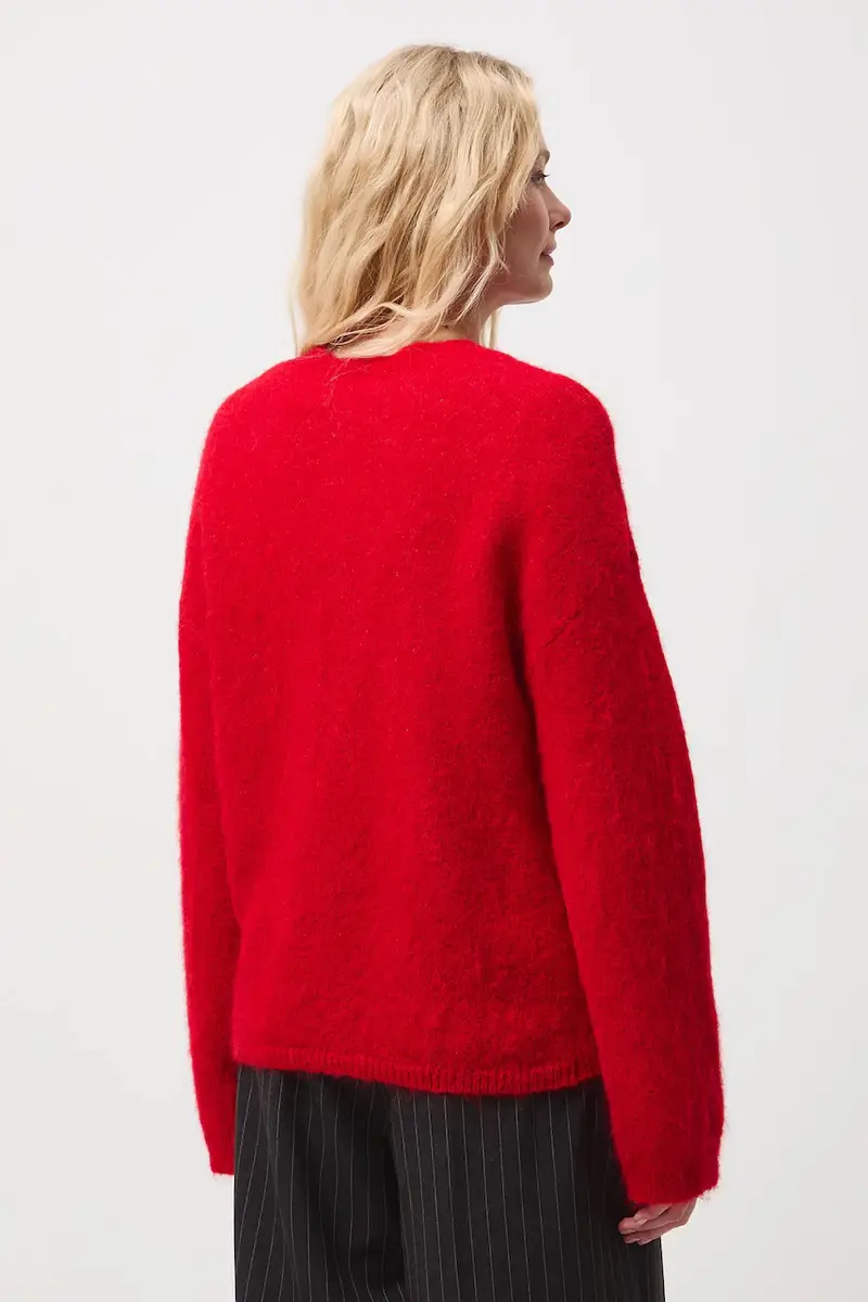maglione con lana di alpaca Rosso miniatura 3
