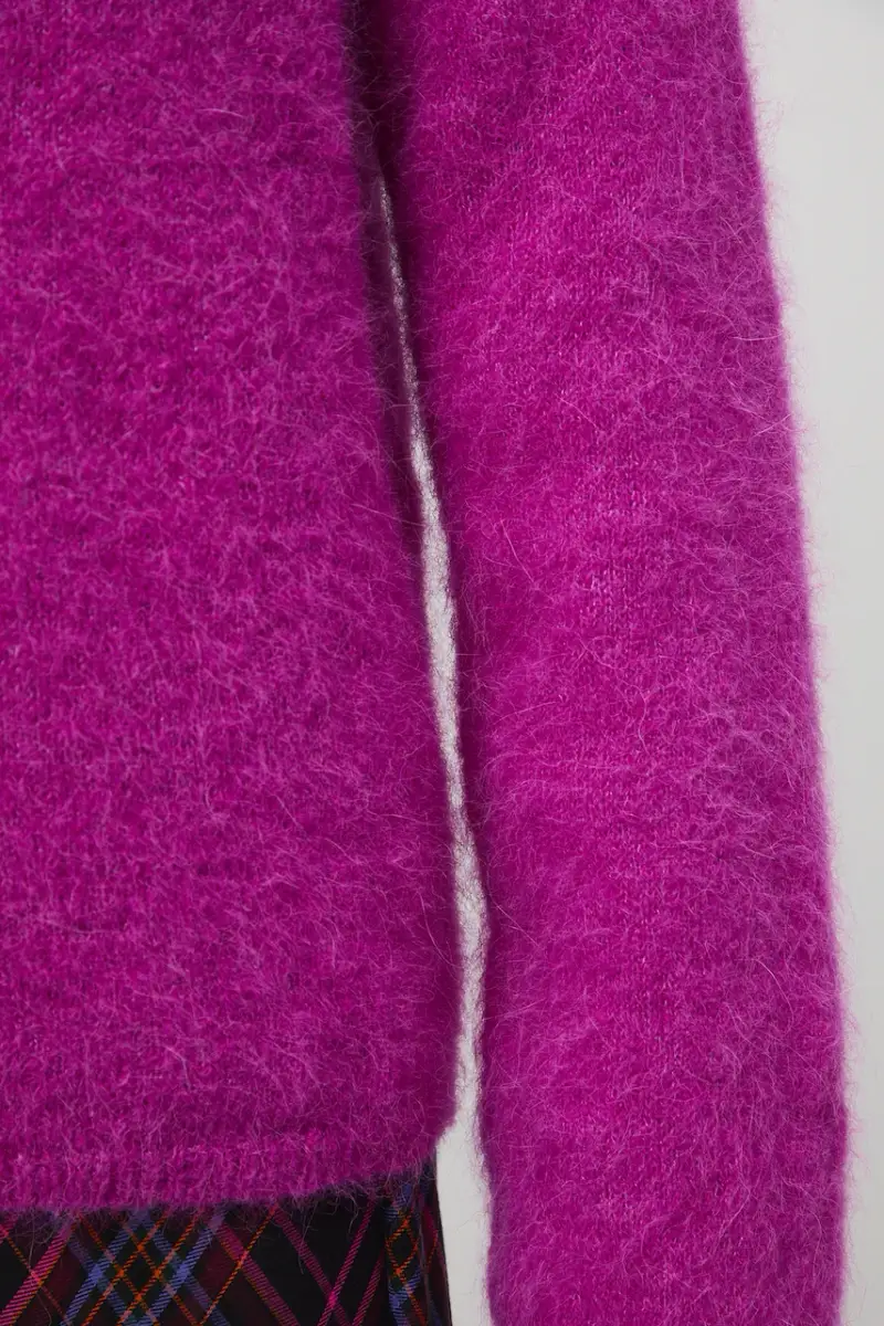 maglione con lana di alpaca Violetto miniatura 5