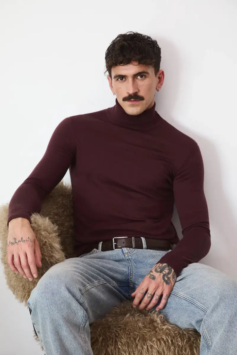 maglione in lana merino Marrone