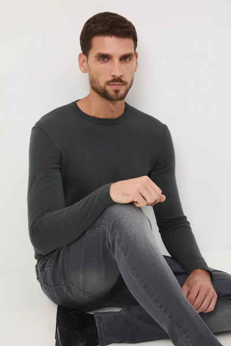 maglione in lana merino Verde