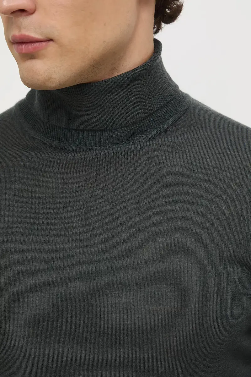 maglione in lana merino Verde miniatura 5