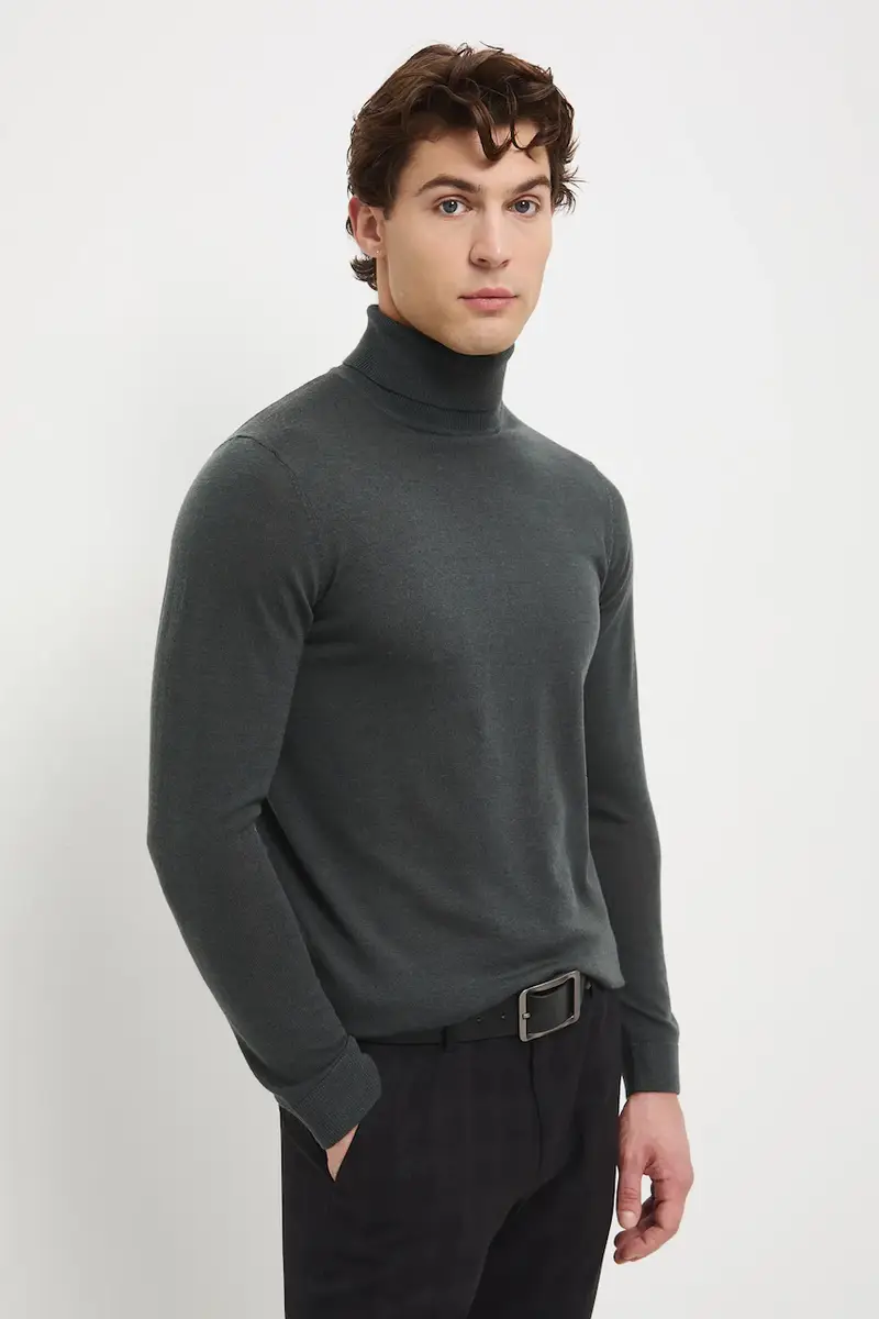 maglione in lana merino Verde