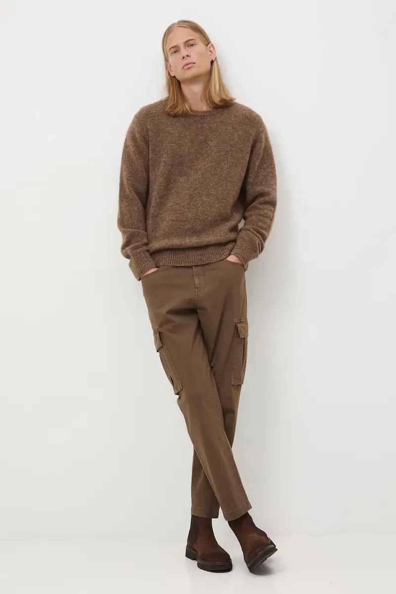 maglione uomo colore marrone miniatura 3