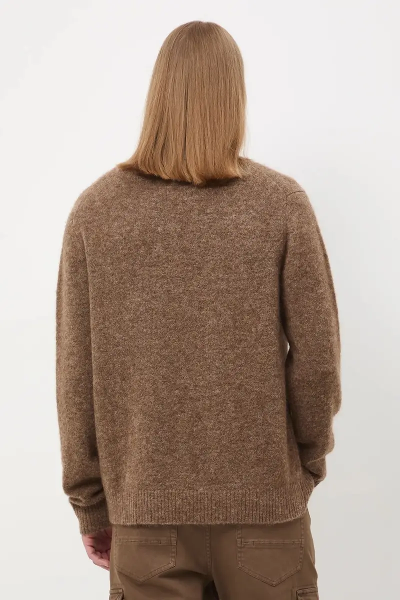 maglione uomo colore marrone miniatura 4