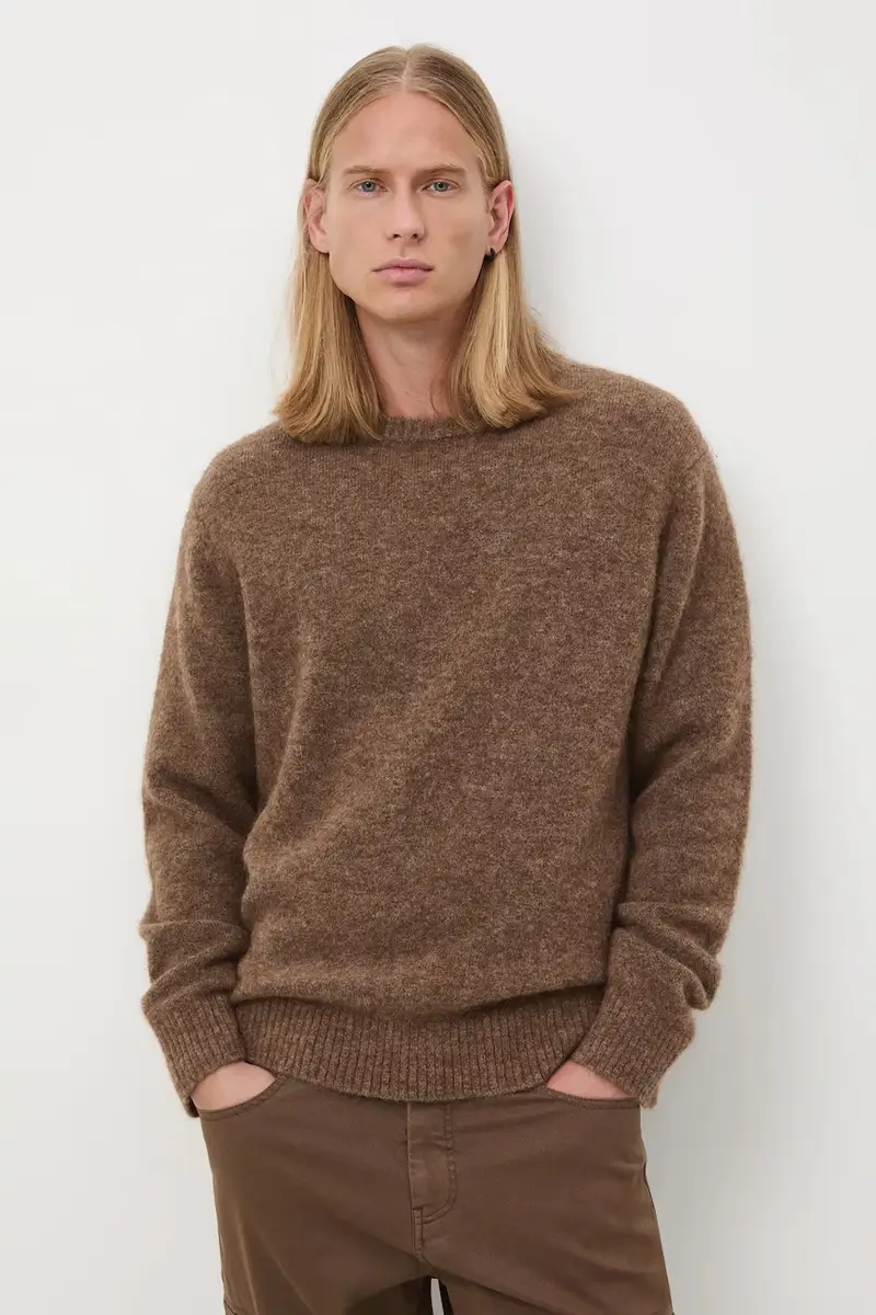 maglione uomo colore marrone miniatura 5