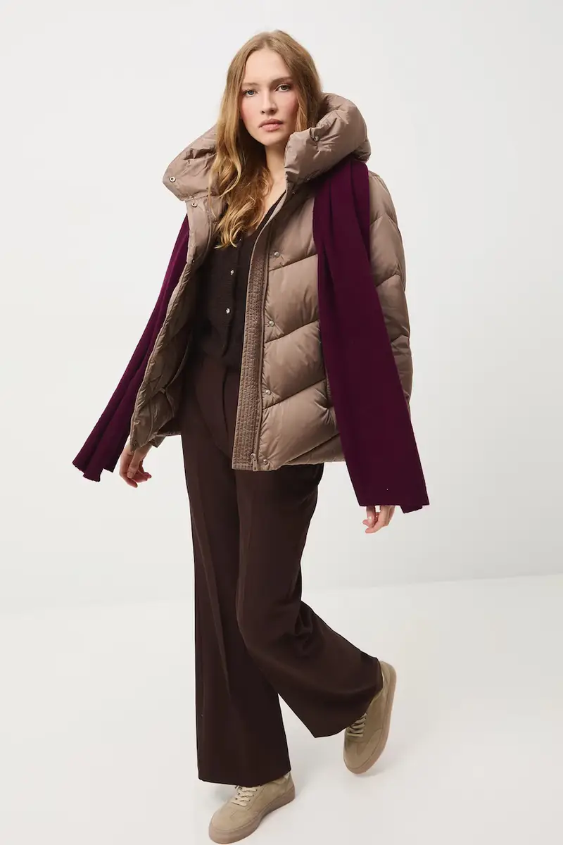 Medicine Piumino beige con cappuccio per donna miniatura 4