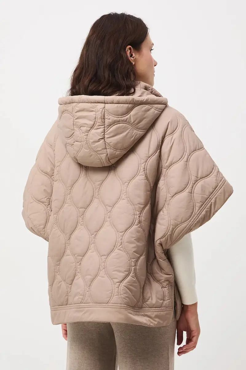 poncho colore beige miniatura 3