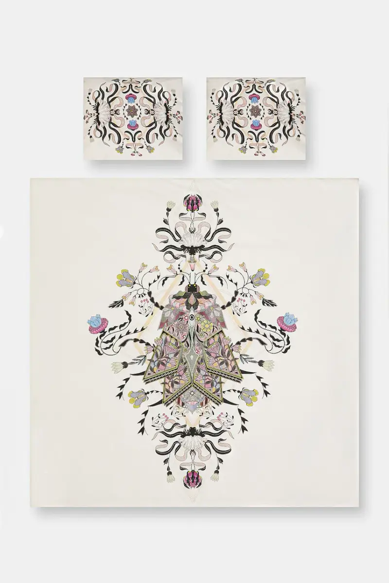 set completo letto 50 x 60 cm / 200 x 200 cm Beige miniatura 2