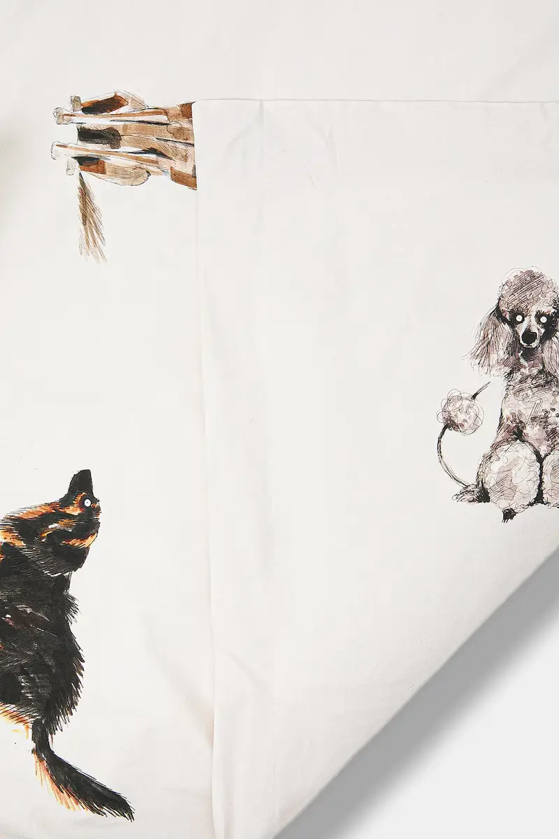 set completo letto colore beige miniatura 4