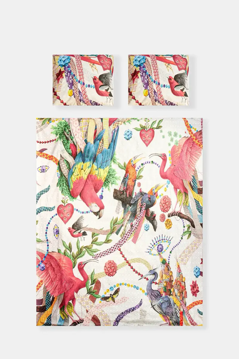 set di biancheria da letto in cotone Multicolore miniatura 3