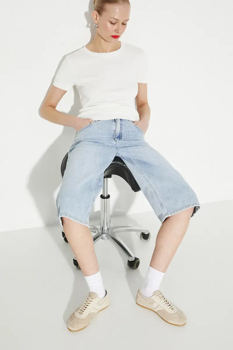 sneakers in camoscio colore beige