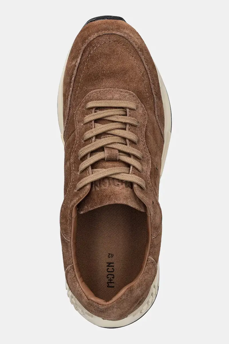 sneakers in camoscio uomo colore beige miniatura 5