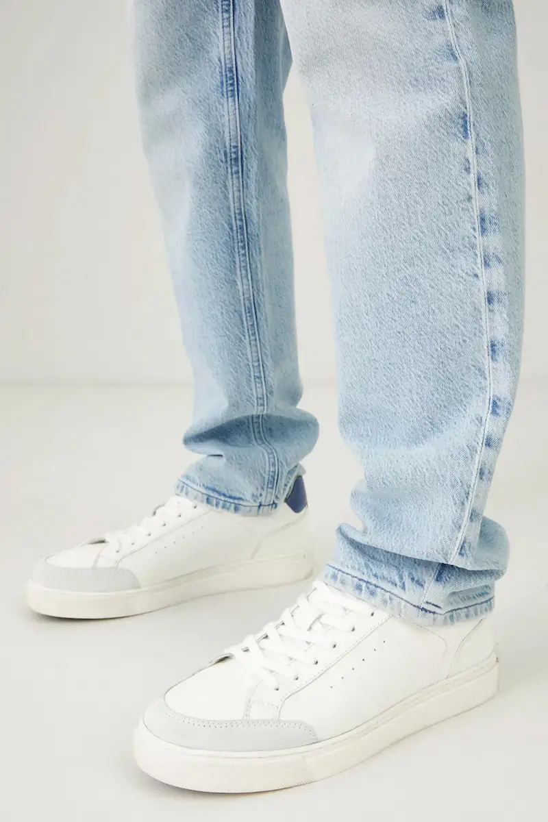 sneakers in pelle Bianco
