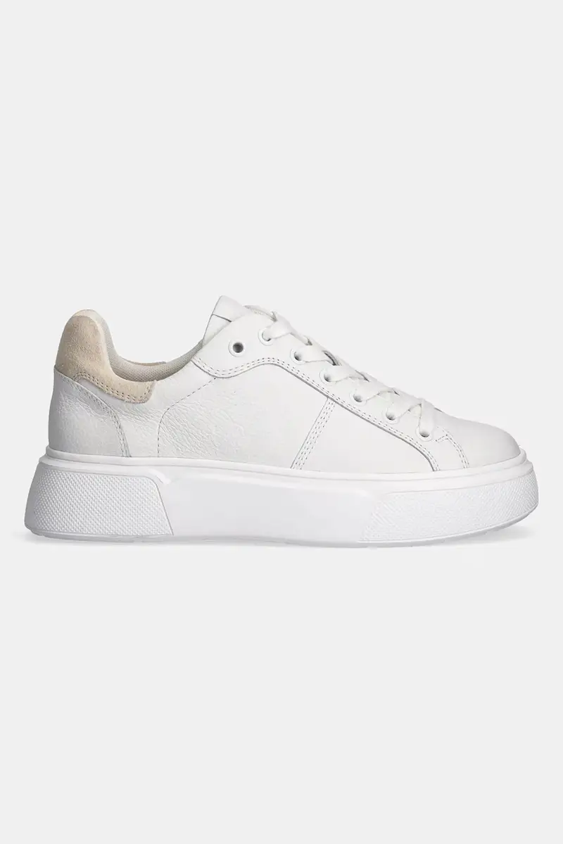 sneakers in pelle donna colore bianco miniatura 3