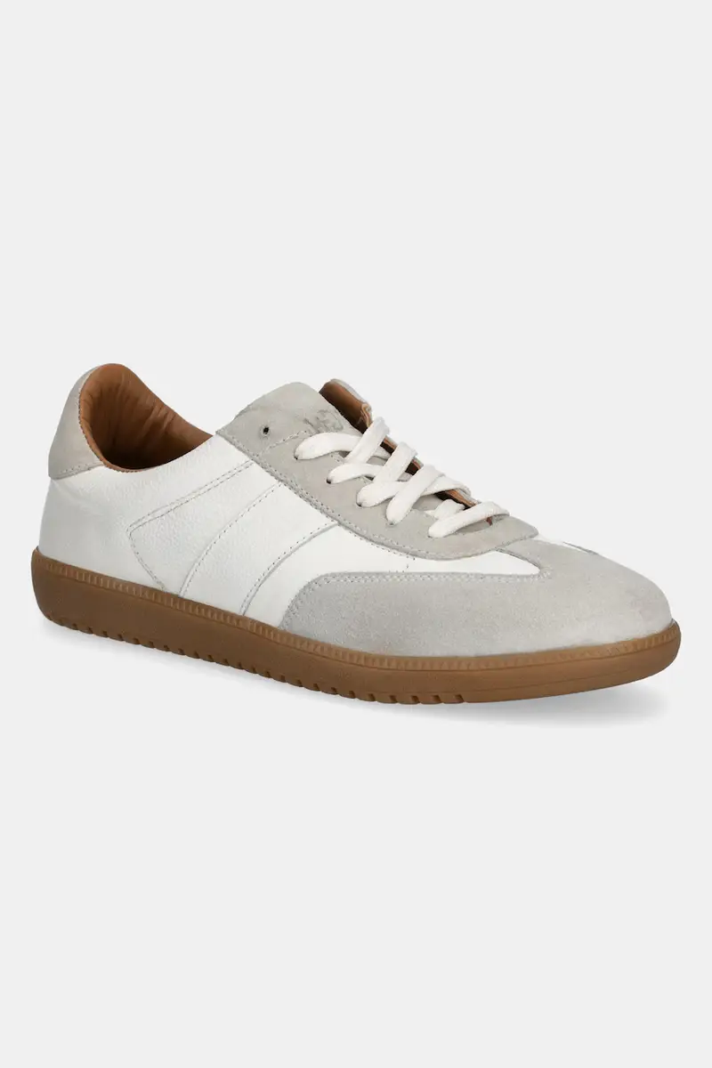 sneakers in pelle uomo colore bianco miniatura 2