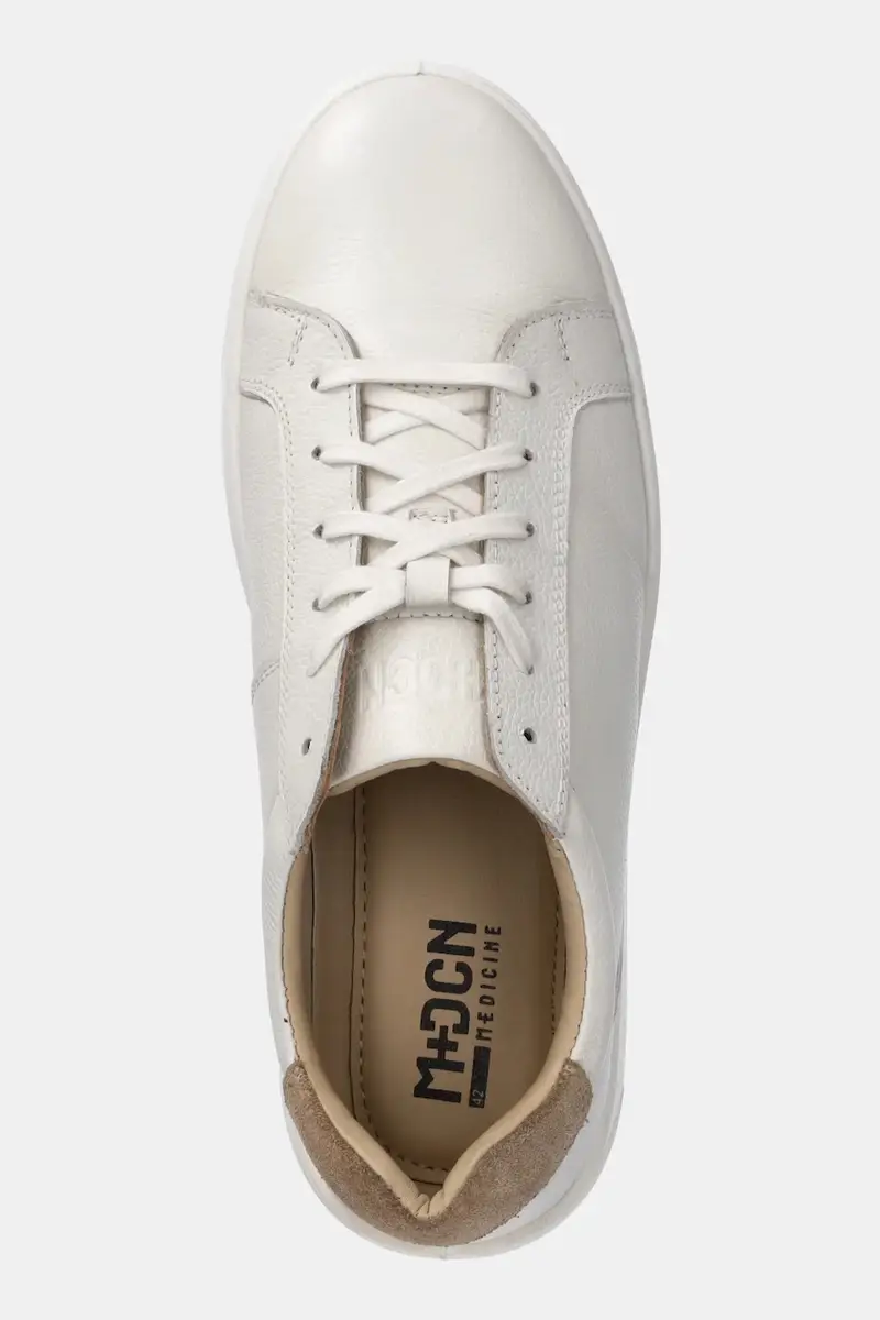 sneakers in pelle uomo colore bianco miniatura 5