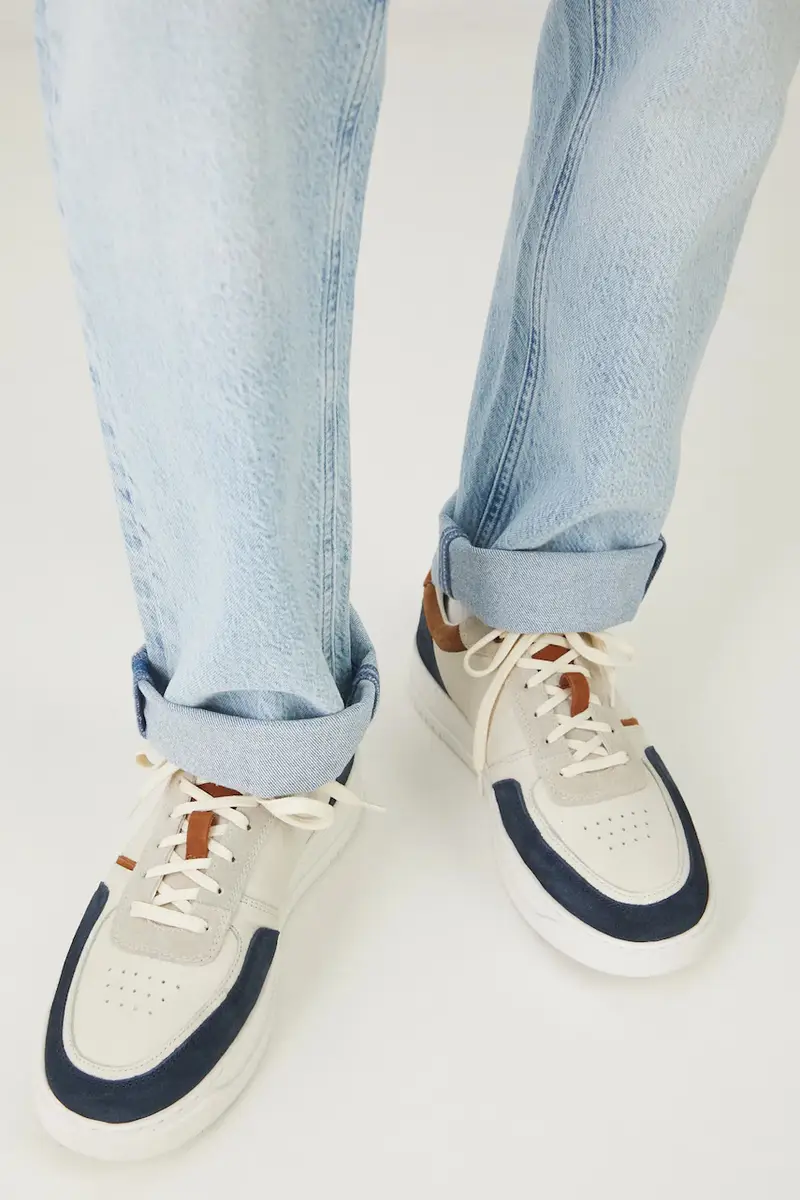 sneakers in pelle uomo Multicolore