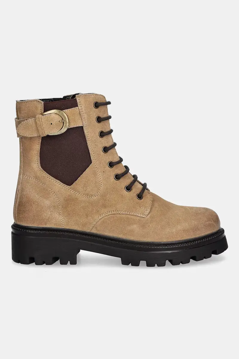 stivaletti alla caviglia donna colore beige miniatura 3