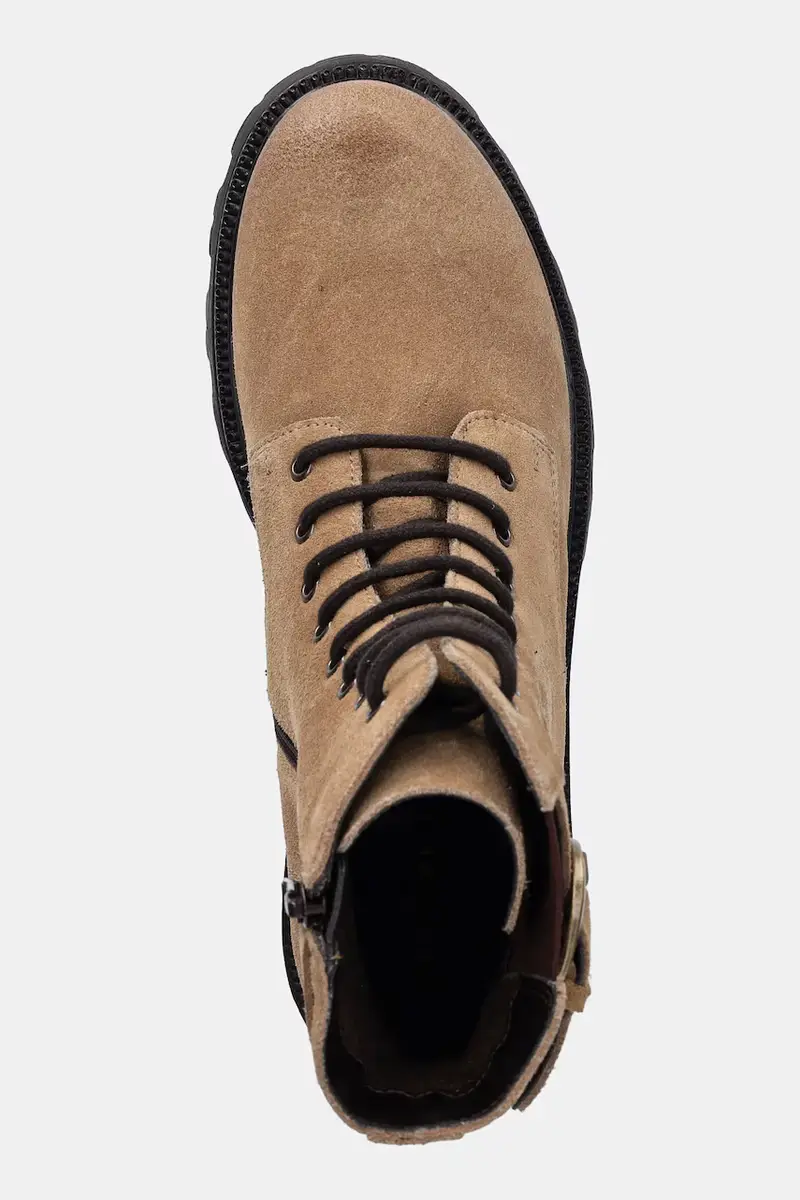 stivaletti alla caviglia donna colore beige miniatura 5