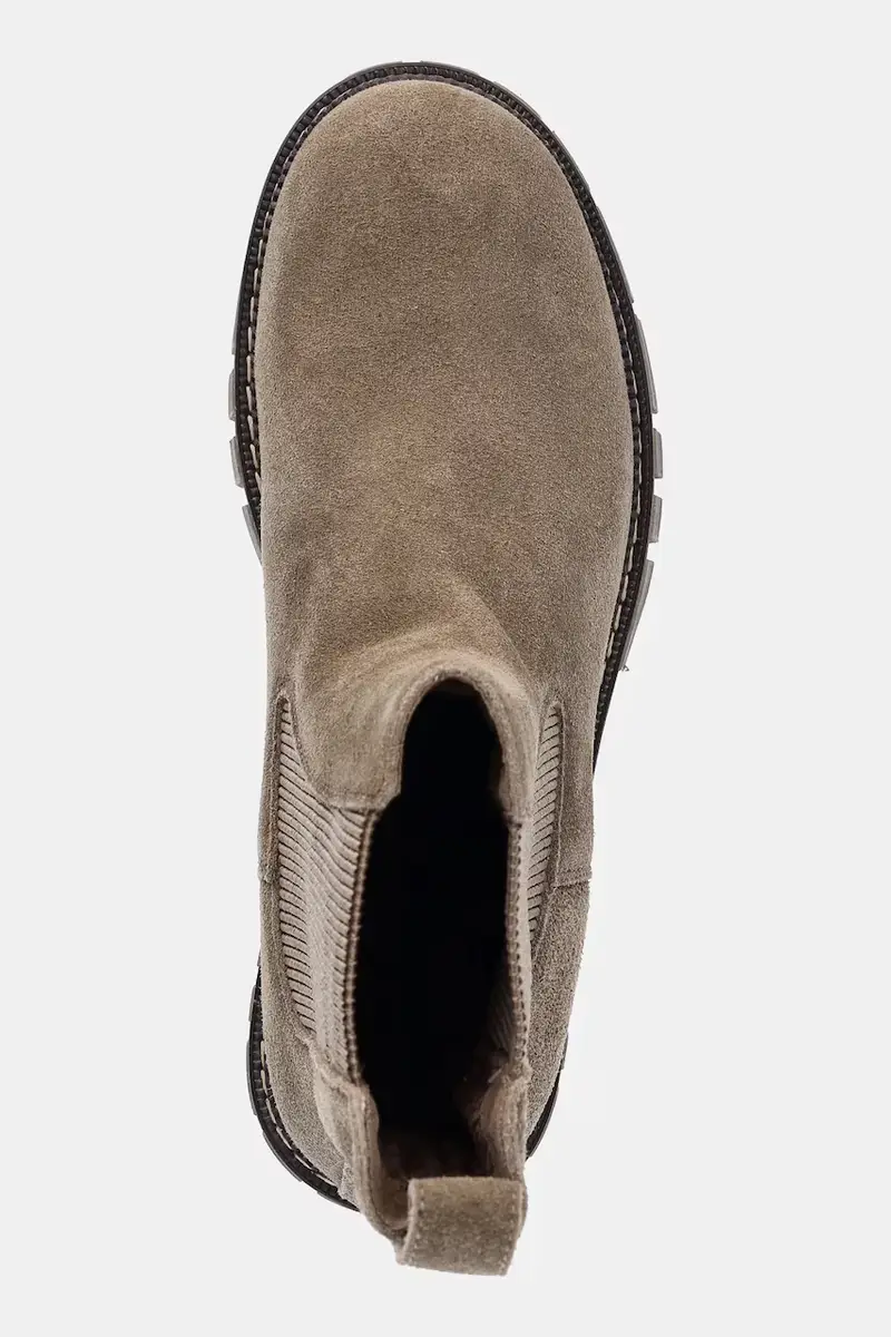 stivaletti alla caviglia in camoscio Beige miniatura 5