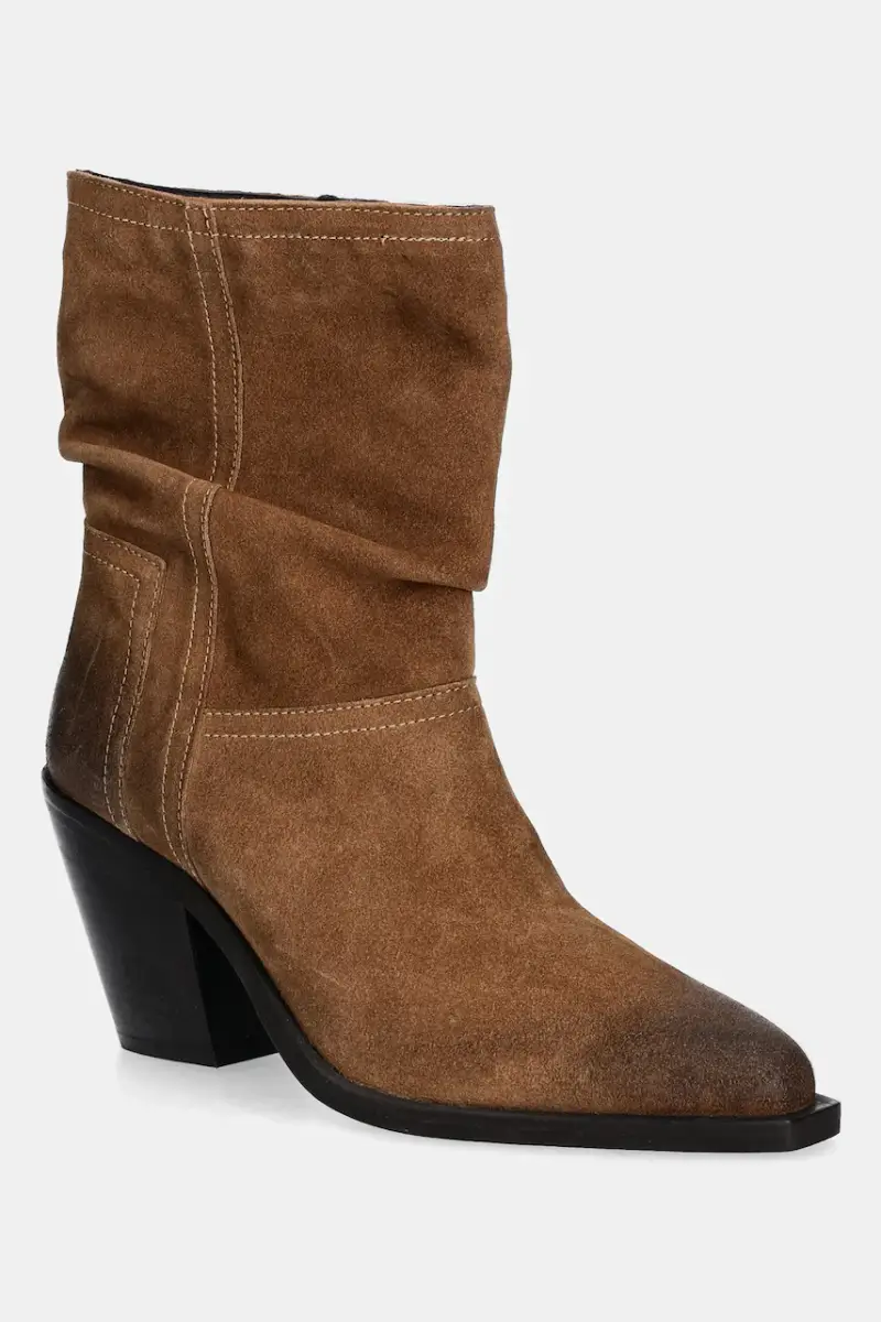 stivaletti alla caviglia in camoscio Marrone miniatura 2