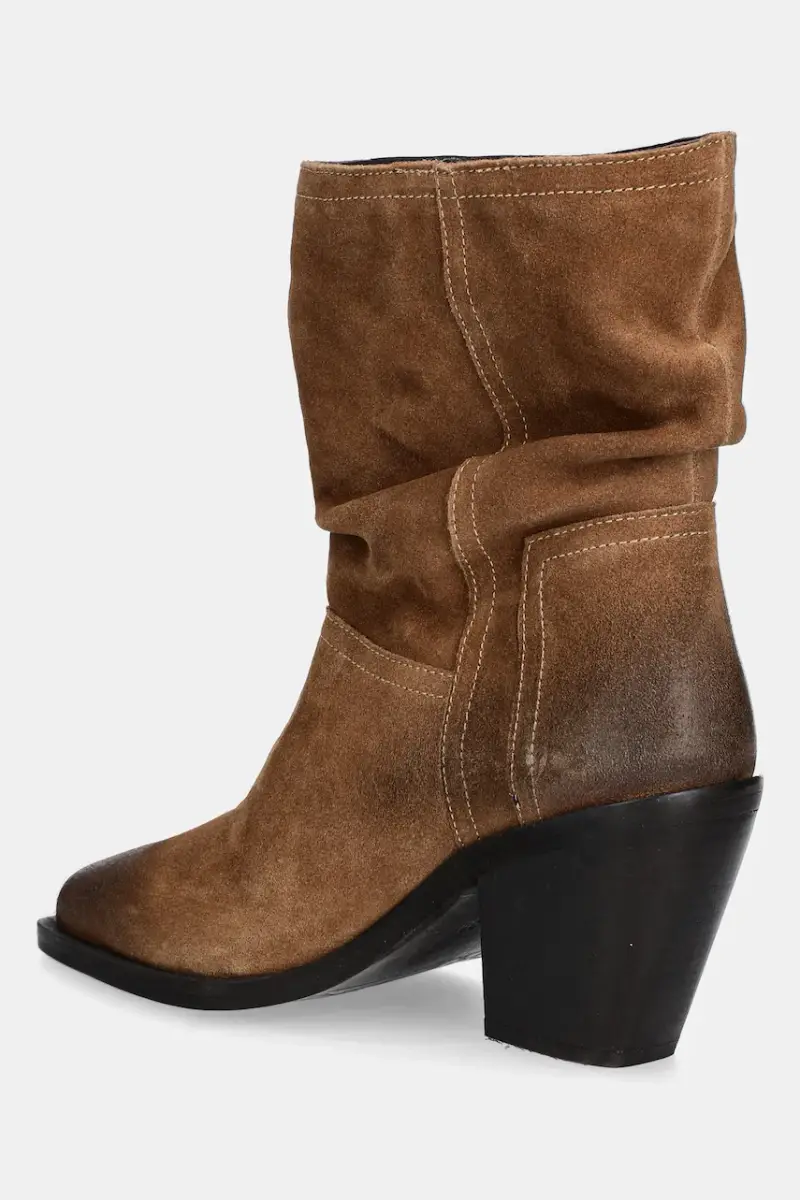 stivaletti alla caviglia in camoscio Marrone miniatura 4