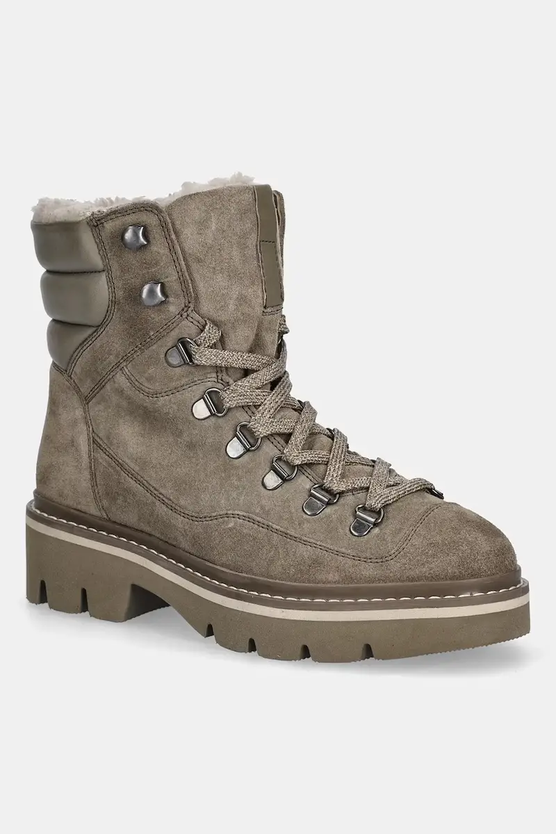 stivaletti alla caviglia in pelle donna colore beige