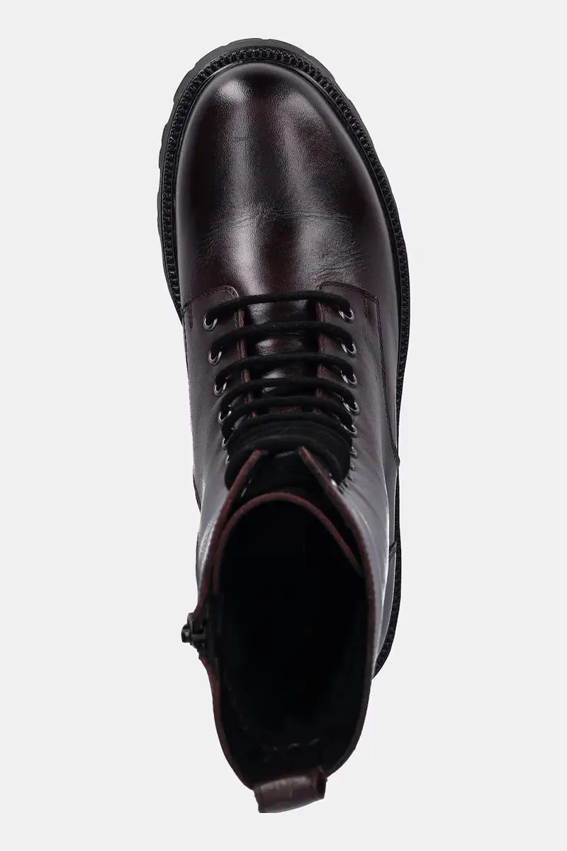 stivaletti alla caviglia in pelle donna colore granata miniatura 5