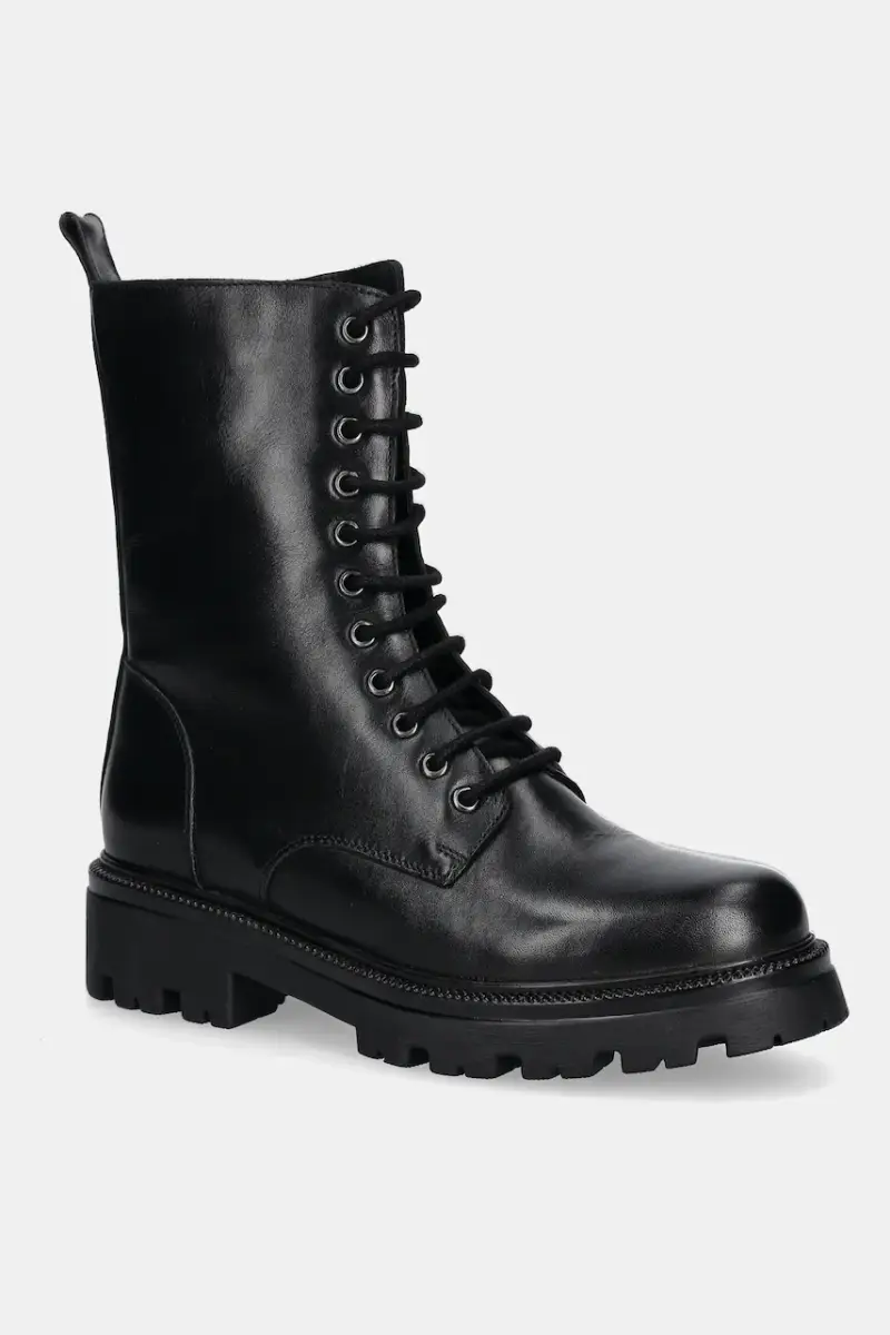 stivaletti alla caviglia in pelle donna colore nero miniatura 2