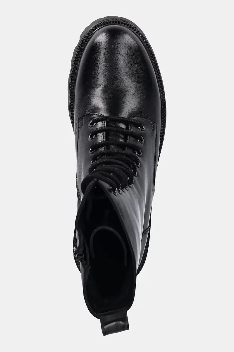 stivaletti alla caviglia in pelle donna colore nero miniatura 5