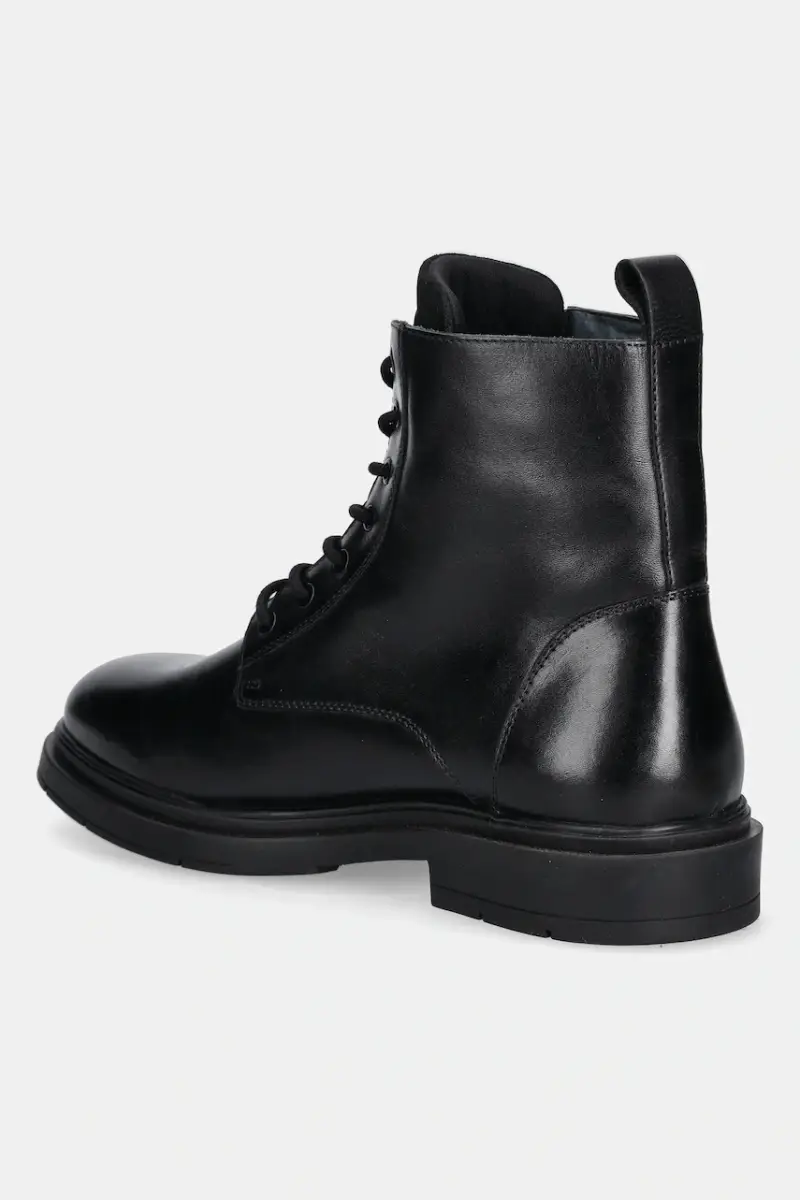 stivali alti in pelle colore nero miniatura 4