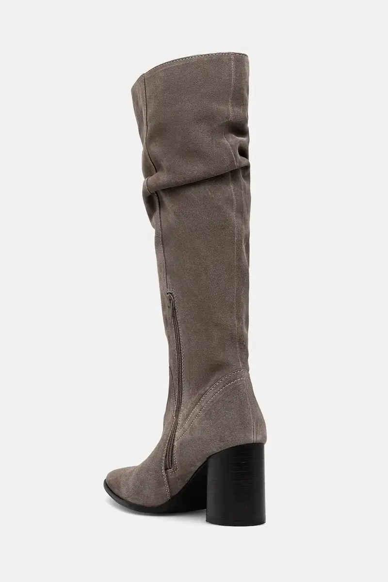 stivali in pelle scamosciata Grigio miniatura 4